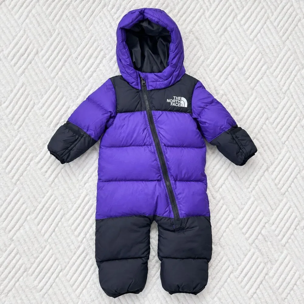 The North Face Baby 3-6M 1996 Retro Nuptse Down Bunting Purple Black Snowsuit